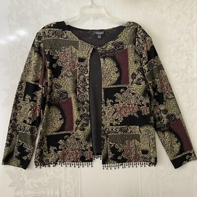 Chaqueta Colección Dressbarn Vintage Floral Cuentas Mujer 14/16 Pecho 46 Largo 23 Foto 1 de 4