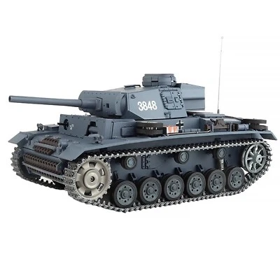 Tanques de radiocontrol Henglong 1:16 Panzer III alemán tipo L RC tanque de metal medio versión profesional Foto 1 de 4
