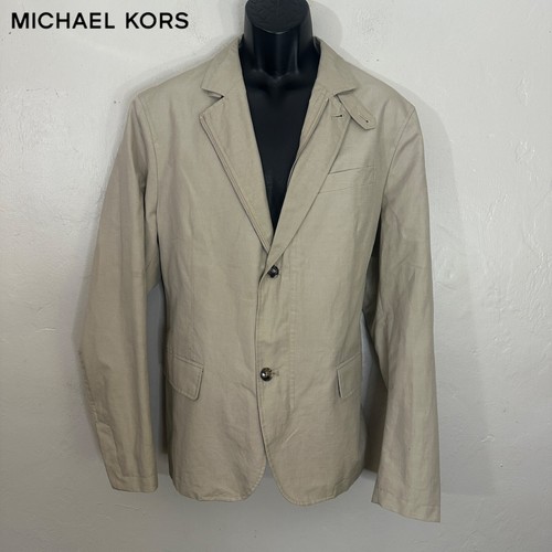 Cappotto Michael Kors misto lino XL delicatamente indossato 51% lino 49% cotone full zip