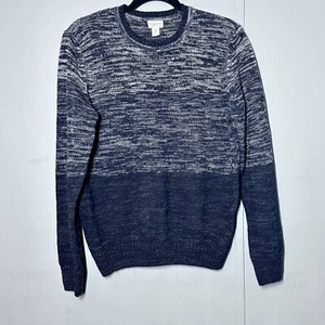 Suéter Giasone Para Hombre Talla M Italia Azul Gris Tejido Retro Abuelo Rayas Grunge - Imagen 1 de 8