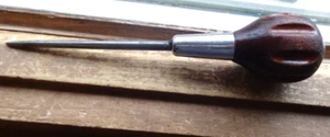 ANTIQUE Vintage Red Wooden Wood Handle CRAFTSMAN SCRATCH AWL 7.0”Made in USA - Picture 1 of 1