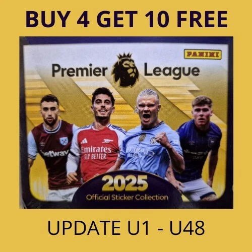 2025 Panini Premier League Football Stickers UPDATE SET - U1 - U48