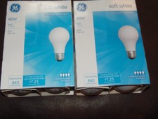 *48* GE 60 Watt Soft White Incandescent Light Bulbs  12/ 4 PKS  FREE SHIPPING
