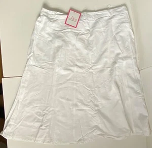JULIPA SUMMER SKIRT SIZE 20 UK WHITE LINEN BLEND ELASTICATED BACK WAISTBAND *NEW - Picture 1 of 10