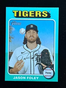 2024 Topps Heritage High #'s - Jason Foley - Aqua Border #718 - Tigers - Picture 1 of 2