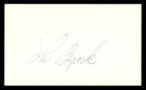 Lou Brock Index Card Auto Autograph *1 JSA