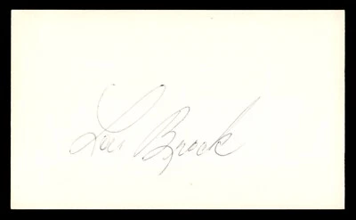 Lou Brock Index Card Auto Autograph *1 JSA - Image 1 of 2