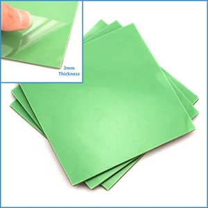 1pc Green 100mm x 100x 2mm Silicone Thermal Pad Sheet CPU Memory Board Heatsink - Picture 1 of 4