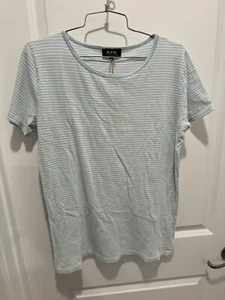 A.P.C. Womens Blue Striped T-Shirt Size XL BRAND NEW $150 MSRP - Picture 1 of 5