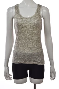 J Crew Womens Top Size XXS Gray Sequined Tank Shirt Sleeveless Cotton Casual - Picture 1 of 5
