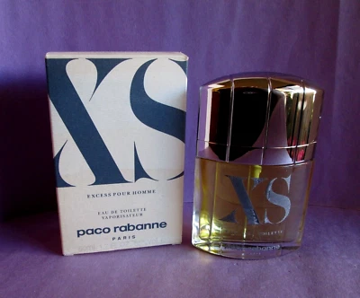 XS Excess Pour Homme Vintage Paco Rabanne 50 ml 1,7 OZ Original Eau de Toilette Foto 1 de 4