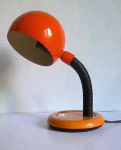 BRILLANT LEUCHTEN ROT + ORANGE POP ART TISCHLAMPE 70ER JAHRE - Bild 1 von 9