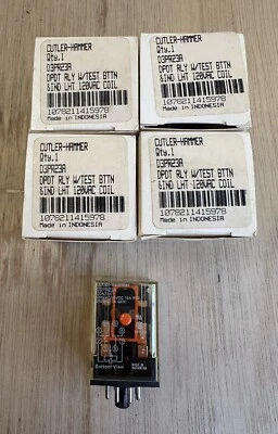 ЛОТ ИЗ 4 НОЖЕВЫХ МОЛОТКОВ D3PR23A РЕЛЕ 10A 250VAC С КНОПКОЙ ТЕСТИРОВАНИЯ - Изображение 1 из 4