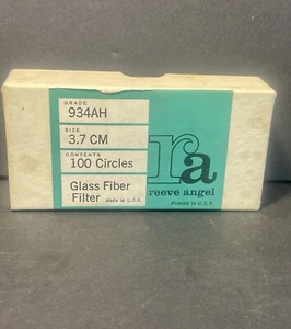 Whatman RA Reeve Angel 934AH 3,7 cm filtro fibra di vetro 100 cerchi NOS sigillato - Foto 1 di 6