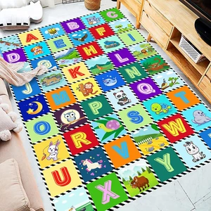 Kids Alphabet Rug,Abc Carpet Toddler Fun Educational Activity - 2.6X4 Ft Kids Ro - Picture 1 of 7