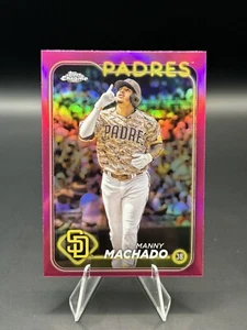 2024 Topps Chrome Manny Machado #12 Pink Refractor San Diego Padres - Picture 1 of 2