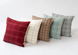 Highland  Mist Check Cushion Covers  Wool Feel - Picture 1 of 5