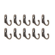 10x Antique Brass Wall Mounted Hook Key Holder Letter Rack Hanger Hanging Decor