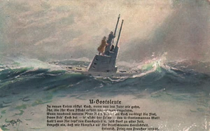 AK U-Bootsleute gelaufen 1917. Wohlfahrtskarte  (2533A30) - Bild 1 von 2