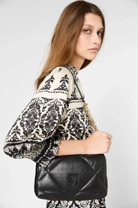 GREAT $645 GERARD DAREL FANNY BLACK QUILTED LEATHER CROSSBODY OR SHOULDER BAG - Picture 1 of 13