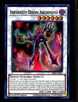 Yu-Gi-Oh! Infernity Doom Archfiend PHRA-EN037 1st Edition Super Rare NM 0413#269 - Image 1 of 2
