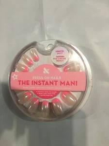 Olive & June, The Instant Mani, Press-On Nails, Short Length,Pink Chrome French - Picture 1 of 3