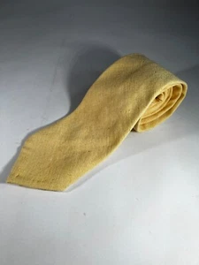 Vintage Polo Ralph Lauren Krawatte Krawatte Handarbeit einfarbig gelb Retro - Bild 1 von 12