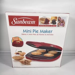 Sunbeam Mini Pie Maker Bakes 4 Pies Red FPSBPMM980 Easy Clean Space Saving - Picture 1 of 5