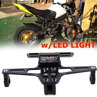 Fender Eliminator Kit License Plate Holder LED Light Bracket For Kawasaki Honda - Image 1 of 4