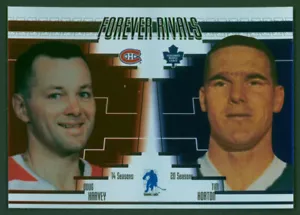 2003-04 ITG Toronto Fall Expo Forever Rivals DOUG HARVEY TIM HORTON #FR-8 Rare - Picture 1 of 2