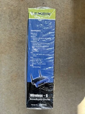 LINKSYS WRT54G Wi-Fi Wireless-G Broadband Router 2.4 GHz. New in sealed box. - Image 1 of 2