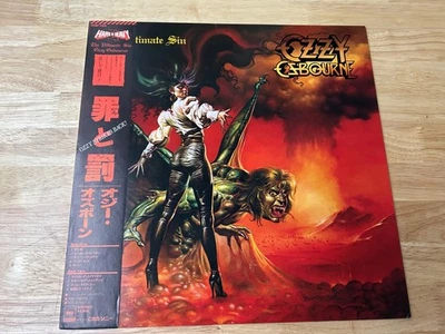 OZZY OSBOURNE THE ULTIMATE SIN 1986 JAPANESE PRESSING STICKER SHEET NEAR MINT Foto 1 de 4