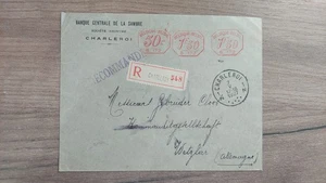 BELGIEN - Reko-Brief Charleroi - Wetzlar 1927 - Absender Freistempel gemischt! - Picture 1 of 2