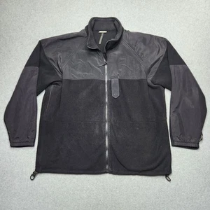 US Navy Parka Liner Large Regular Black Full Zip Polartec Fleece Jacket Military - Picture 1 of 8