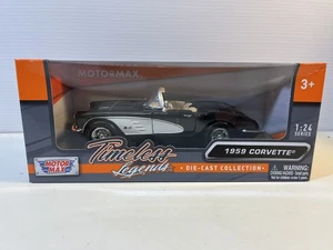 1959 Chevy Corvette Model Car: 1/24 Scale, New In the Box By Motor Max - Picture 1 of 7