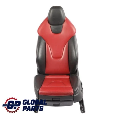 Audi S5 8T Cabrio Front Seat S-Line Heated Electric Leather Black Red Left N/S Foto 1 de 4