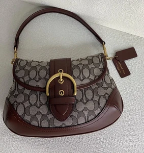 CJ814 Coach dunkelbraune Soho Top Handle Schultertasche Outlet Produkte Neu mit Etikett - Bild 1 von 7