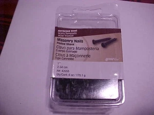6 oz (approx.75) package of 1" Hillman Masonry Nails With free shipping - Picture 1 of 2