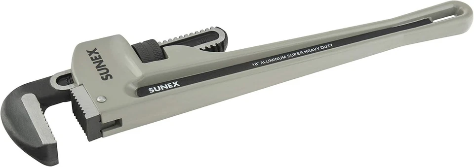 Sunex 18-in Heavy Duty Aluminum Pipe Wrench 2-in Pipe Capacity Hardened Jaws New - Image 1 of 3