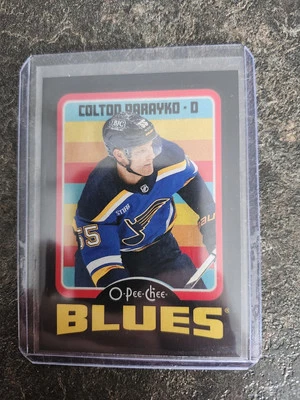 2024-25 O-Pee-Chee Black Boarder 49/100 Colton Parayko Card# 377 - Image 1 of 2