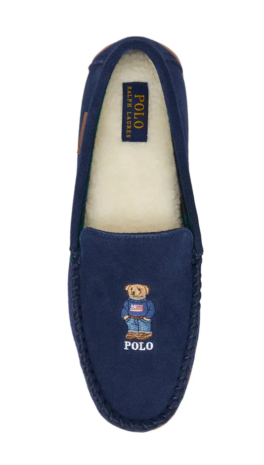US 10 Nuevo Auténtico Polo Ralph Lauren Brenan Polo Oso Azul Marino Gamuza Para hombres Zapatillas Foto 1 de 4