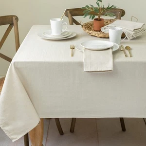 Cameron Textured Fabric Table Cloth, for Everyday Home Dining, Parties, Weddi... - Picture 1 of 8