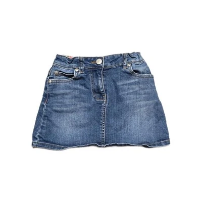 Mini Saia Jeans Boden Meninas Blie 6-7 Cintura Ajustável - Imagem 1 de 3