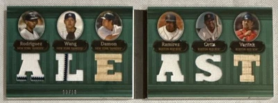 David ORTIZ RAMIREZ VARITEK Arod🔥2007 Triple Threads Jersey Bat Booklet 9/18💥 - Image 1 of 4