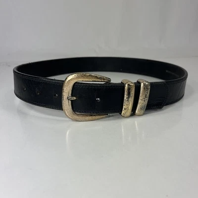 Cinturón Billy Belts ancho negro genuino de cuero de grano completo - para mujer talla 32 Foto 1 de 4