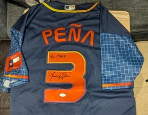 JEREMY PENA SIGNED CITY CONNECT HOUSTON ASTROS SPACE JERSEY WITH JSA - Bild 1 von 4