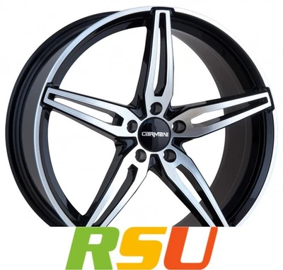 Carmani 15 Oskar black polish 6.5x16" ET45 LK5 114.3 ML 72.6 Alufelgen 16 Zoll - Bild 1 von 3