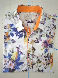 CLAUDIO LUGLI Shirt Mens XL Long Sleeve Floral Tropical Print Size XL VGC - Picture 1 of 8