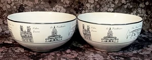 Juego de 2 2 cuencos de cereal/sopa Fifth Paris Landmarks “Around the City” - Imagen 1 de 4