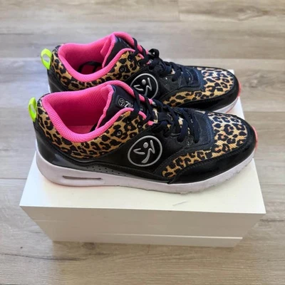Zumba Air Classic Cheetah Shoes Women's Size 9 Animal Print Pink Dance  - Image 1 of 4
